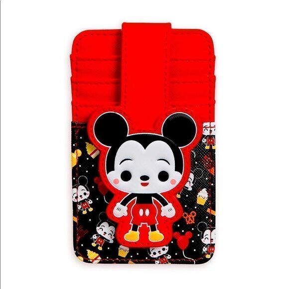 Disney Parks Mickey Mouse Food Icons Card Wallet NWT - Picture 1 of 7